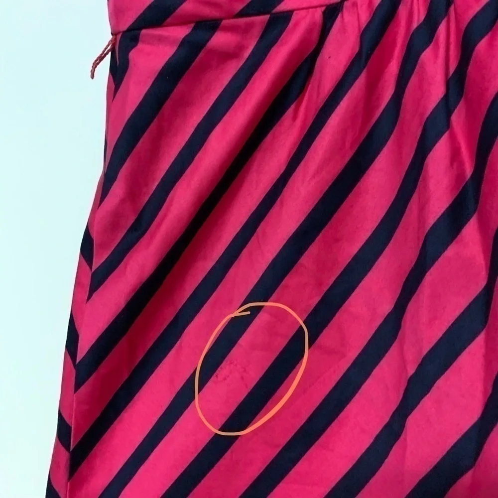 Motherhood Maternity Women’s Small Pink Navy Stripes Sleeveless A-Line Dress S - Picture 9 of 9